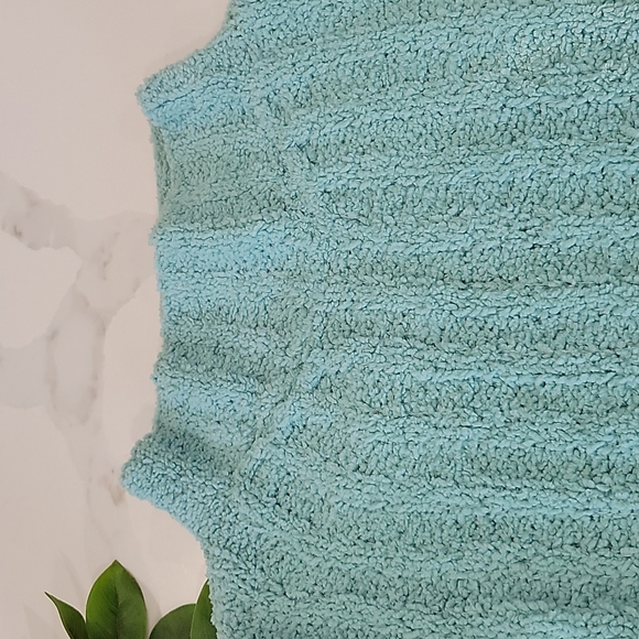Teal Aqua Sweater Turtle neck - Picture 4 of 5